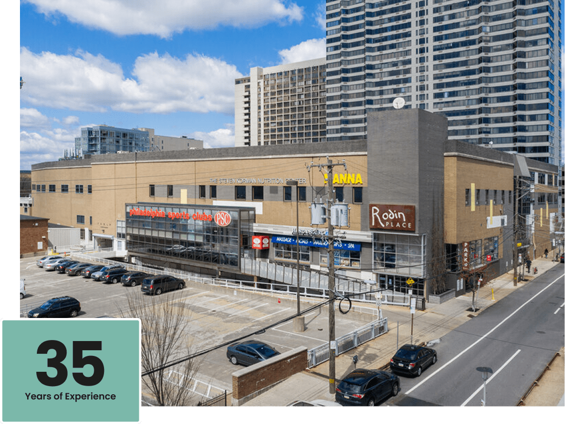 Commercial building with "35 Years of Experience.